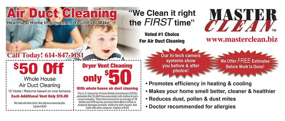 Master Clean coupon March 2023: Discount air duct cleaning